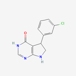 5-(3-Chlorophenyl)-6,7-dihydro-3H-pyrrolo[2,3-d]pyrimidin-4(5H)-one