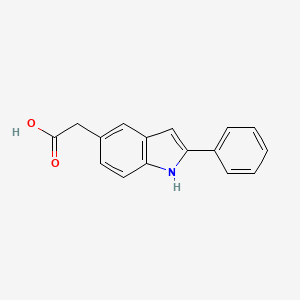 molecular formula C16H13NO2 B15066532 2-(2-Phenyl-1H-indol-5-yl)acetic acid CAS No. 62663-33-6