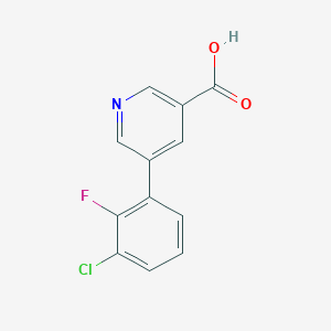 molecular formula C12H7ClFNO2 B15066589 5-(3-Chloro-2-fluorophenyl)nicotinic acid CAS No. 1346692-03-2