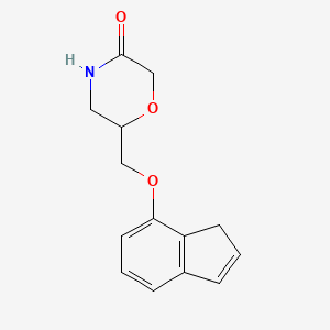 6-(((1H-Inden-7-yl)oxy)methyl)morpholin-3-one