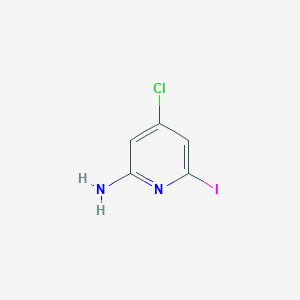 molecular formula C5H4ClIN2 B15066721 4-Chloro-6-iodopyridin-2-amine CAS No. 856169-93-2