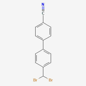molecular formula C14H9Br2N B1506674 4'-(Dibromomethyl)-[1,1'-biphenyl]-4-carbonitrile CAS No. 230647-73-1