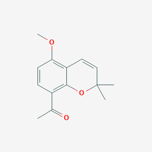 molecular formula C14H16O3 B15066833 1-(5-Methoxy-2,2-dimethyl-2H-chromen-8-YL)ethanone 