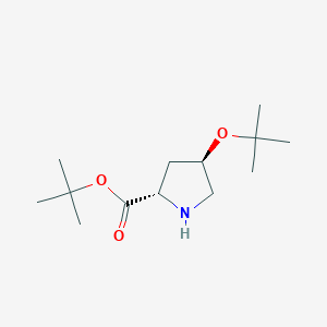 molecular formula C13H25NO3 B1506686 (2S,4R)-tert-Butyl 4-(tert-butoxy)pyrrolidine-2-carboxylate 