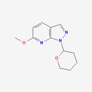 molecular formula C12H15N3O2 B15066862 6-Methoxy-1-(tetrahydro-2H-pyran-2-yl)-1H-pyrazolo[3,4-b]pyridine 