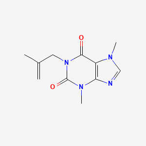 molecular formula C11H14N4O2 B15066876 Theobromine, 1-(2'-methylallyl)- CAS No. 63906-62-7