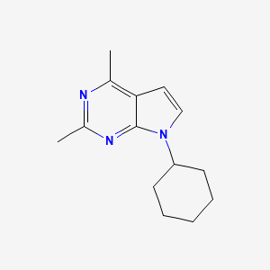 7-Cyclohexyl-2,4-dimethyl-7H-pyrrolo[2,3-d]pyrimidine