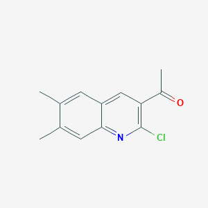 molecular formula C13H12ClNO B15066891 1-(2-Chloro-6,7-dimethylquinolin-3-yl)ethanone 