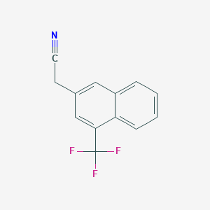 molecular formula C13H8F3N B15066944 1-(Trifluoromethyl)naphthalene-3-acetonitrile 