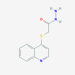 molecular formula C11H11N3OS B15066957 (Quinolin-4-ylsulfanyl)-acetic acid hydrazide CAS No. 885278-19-3