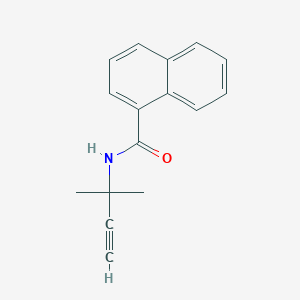 molecular formula C16H15NO B15066979 N-(2-Methylbut-3-yn-2-yl)naphthalene-1-carboxamide CAS No. 62696-26-8