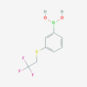 molecular formula C8H8BF3O2S B15066985 3-(2,2,2-Trifluoroethylthio)-benzeneboronic acid CAS No. 915402-00-5