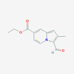 7-Indolizinecarboxylic acid, 3-formyl-2-methyl-, ethyl ester