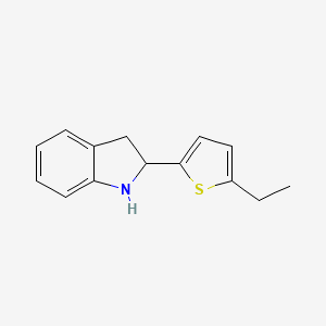 molecular formula C14H15NS B15067016 2-(5-Ethylthiophen-2-yl)indoline 