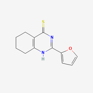 molecular formula C12H12N2OS B15067021 2-(Furan-2-yl)-5,6,7,8-tetrahydroquinazoline-4(1H)-thione CAS No. 61431-39-8