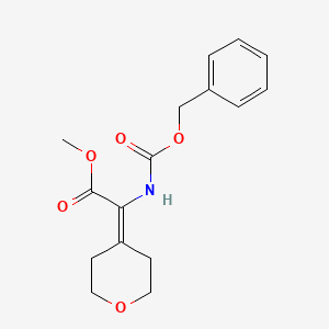 Acetic acid, [[(phenylmethoxy)carbonyl]amino](tetrahydro-4H-pyran-4-ylidene)-, methyl ester