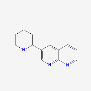 molecular formula C14H17N3 B15067054 3-(1-Methylpiperidin-2-yl)-1,8-naphthyridine 