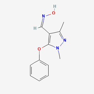 molecular formula C12H13N3O2 B15067078 (NZ)-N-[(1,3-dimethyl-5-phenoxypyrazol-4-yl)methylidene]hydroxylamine CAS No. 149054-67-1