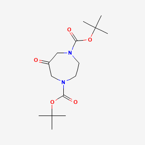 molecular formula C15H26N2O5 B1506709 Di-tert-butyl 6-oxo-1,4-diazepane-1,4-dicarboxylate CAS No. 459417-40-4