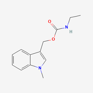 molecular formula C13H16N2O2 B15067171 (1-Methyl-1H-indol-3-yl)methyl ethylcarbamate CAS No. 68384-90-7