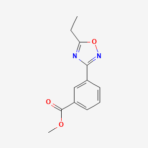 molecular formula C12H12N2O3 B15067174 Methyl 3-(5-ethyl-1,2,4-oxadiazol-3-YL)benzoate 