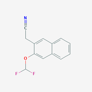 molecular formula C13H9F2NO B15067183 2-(Difluoromethoxy)naphthalene-3-acetonitrile 