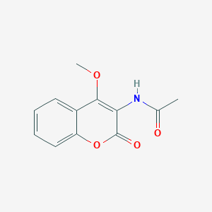 molecular formula C12H11NO4 B15067186 N-(4-Methoxy-2-oxo-2H-1-benzopyran-3-yl)acetamide CAS No. 88369-13-5