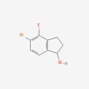 molecular formula C9H8BrFO B15067196 5-Bromo-4-fluoro-2,3-dihydro-1H-inden-1-ol 