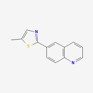 molecular formula C13H10N2S B15067224 5-Methyl-2-(quinolin-6-yl)thiazole 