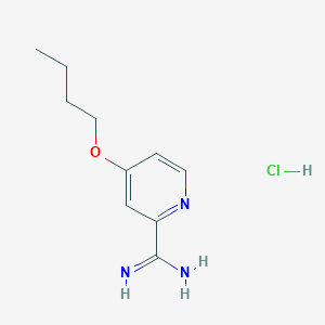 molecular formula C10H16ClN3O B15067312 4-Butoxypicolinimidamide hydrochloride CAS No. 1179359-74-0