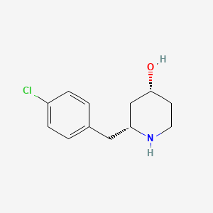 molecular formula C12H16ClNO B15067321 (2R,4R)-2-(4-chlorobenzyl)piperidin-4-ol CAS No. 1260611-29-7