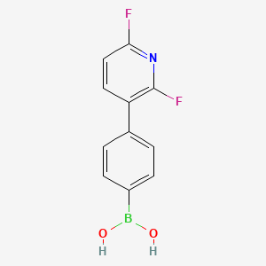 molecular formula C11H8BF2NO2 B15067325 (4-(2,6-Difluoropyridin-3-yl)phenyl)boronic acid CAS No. 919288-46-3