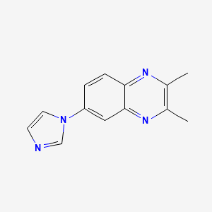 molecular formula C13H12N4 B15067332 6-(1H-Imidazol-1-yl)-2,3-dimethylquinoxaline 