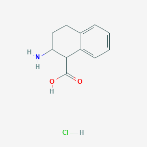 molecular formula C11H14ClNO2 B15067365 2-Amino-1,2,3,4-tetrahydronaphthalene-1-carboxylic acid hydrochloride 