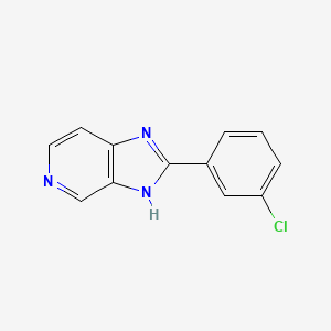 molecular formula C12H8ClN3 B15067397 2-(3-Chlorophenyl)-1H-imidazo(4,5-c)pyridine CAS No. 75007-93-1