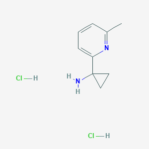 molecular formula C9H14Cl2N2 B15067407 1-(6-Methylpyridin-2-yl)cyclopropanamine dihydrochloride 