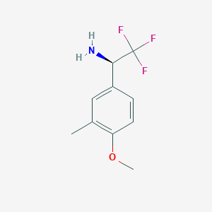 molecular formula C10H12F3NO B1506741 (R)-2,2,2-Trifluoro-1-(4-methoxy-3-methyl-phenyl)-ethylamine 