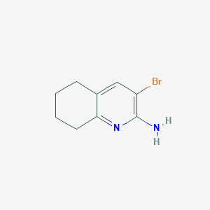 molecular formula C9H11BrN2 B15067424 3-Bromo-5,6,7,8-tetrahydroquinolin-2-amine 