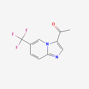 molecular formula C10H7F3N2O B15067426 1-(6-(Trifluoromethyl)imidazo[1,2-a]pyridin-3-yl)ethanone 