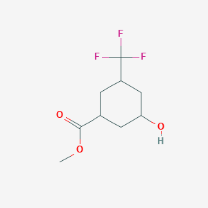 molecular formula C9H13F3O3 B15067431 Methyl 3-hydroxy-5-(trifluoromethyl)cyclohexane-1-carboxylate 