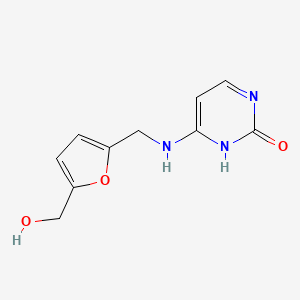 molecular formula C10H11N3O3 B15067464 4-(((5-(hydroxymethyl)furan-2-yl)methyl)amino)pyrimidin-2(1H)-one 