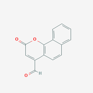 2H-Naphtho[1,2-b]pyran-4-carboxaldehyde, 2-oxo-