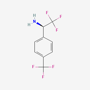 molecular formula C9H7F6N B1506751 (R)-2,2,2-Trifluoro-1-(4-(trifluoromethyl)phenyl)ethanamine CAS No. 1187928-03-5