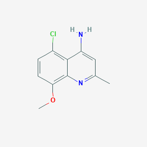 molecular formula C11H11ClN2O B15067524 5-Chloro-8-methoxy-2-methylquinolin-4-amine CAS No. 1189106-72-6