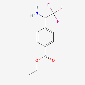 ethyl 4-[(1S)-1-amino-2,2,2-trifluoroethyl]benzoate