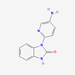 molecular formula C12H10N4O B15067594 1-(5-Aminopyridin-2-yl)-1H-benzo[d]imidazol-2(3H)-one 