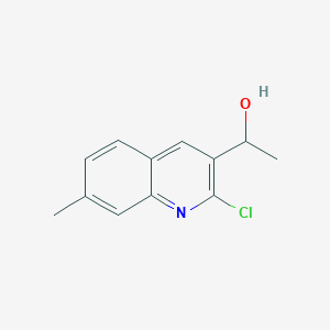 molecular formula C12H12ClNO B15067634 1-(2-Chloro-7-methylquinolin-3-yl)ethanol 