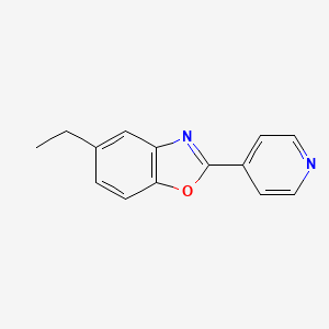 molecular formula C14H12N2O B15067635 5-Ethyl-2-(pyridin-4-yl)benzo[d]oxazole 