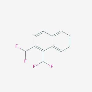 molecular formula C12H8F4 B15067668 1,2-Bis(difluoromethyl)naphthalene 