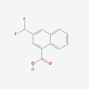 molecular formula C12H8F2O2 B15067687 3-(Difluoromethyl)-1-naphthoic acid 